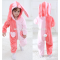 Suave bebé franela mameluco Animal Onesie Trajes de pijamas Traje, ropa de dormir, lindo paño rosa, bebé con capucha toalla